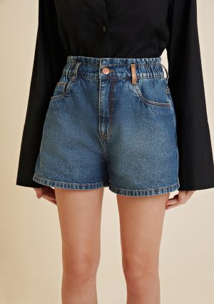 SHORTS COMFORT DETALHE COS JEANS MEDIO MORENA ROSA