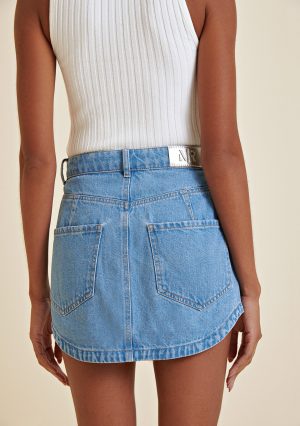 SAIA JEANS CURTA BORDADO MANUAL MORENA ROSA