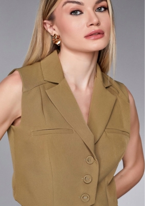 BLUSA CROPPED BOLSO EMBUTIDO VERDE MILITAR YEXX