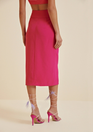 SAIA MIDI RETA ABERTURA FRENTE MORENA ROSA